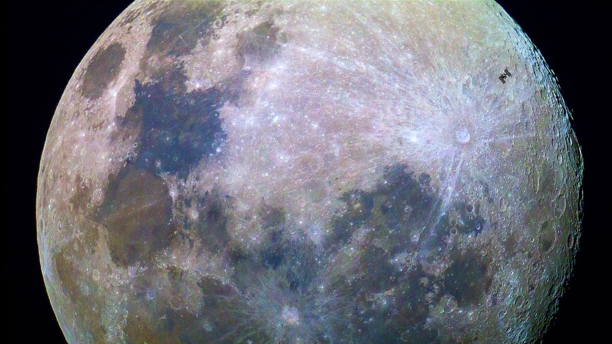 ISS with the moon in the background. (Photo: Dylan O’Donnell)