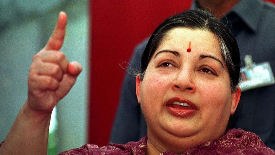 Erstwhile Chief Minister of Tamil Nadu, J Jayalalithaa.