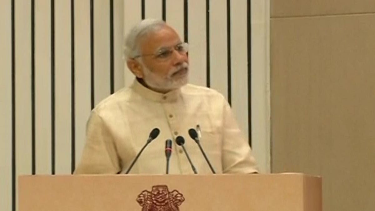PM Modi inaugurated the 46th Indian Labour Conference. (Photo: ANI Screengrab)&nbsp;