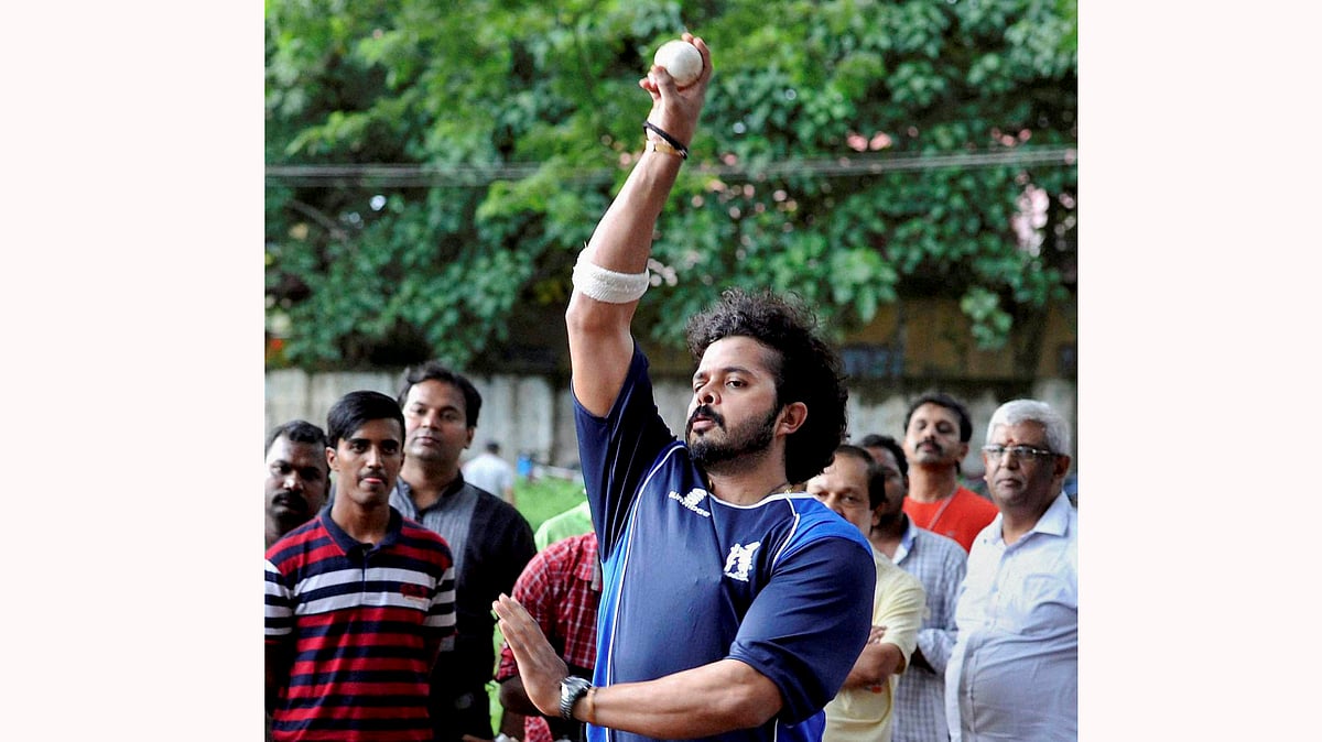 Kochi: Fans look on as cricketer S Sreesanth returns to practice after being discharged by a Delhi&nbsp;court in IPL scam. (Photo: PTI)