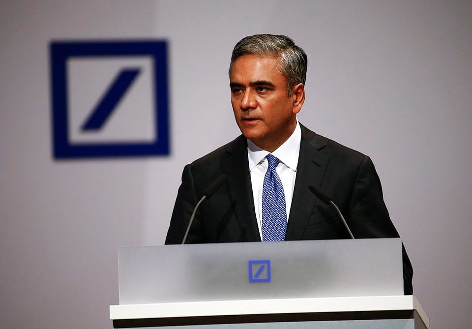 Anshu Jain, co-CEOs of Deutsche Bank, addresses the bank’s annual general meeting in Frankfurt, Germany, May 21, 2015. (Photo: Reuters)