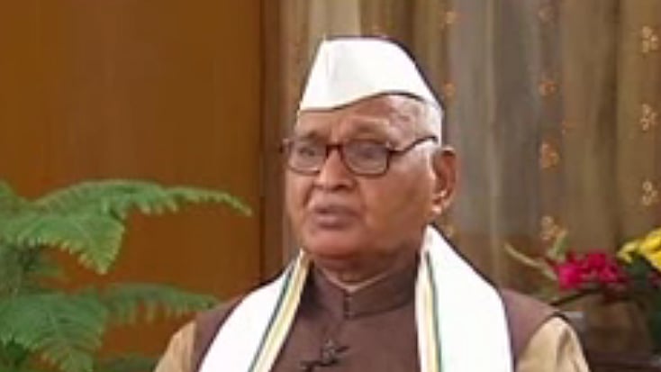 Madhya Pradesh Governor Ram Naresh Yadav. (Photo: Screen grab of <a href="https://www.youtube.com/watch?v=TqAxl3fTlbc">DD news</a>) 