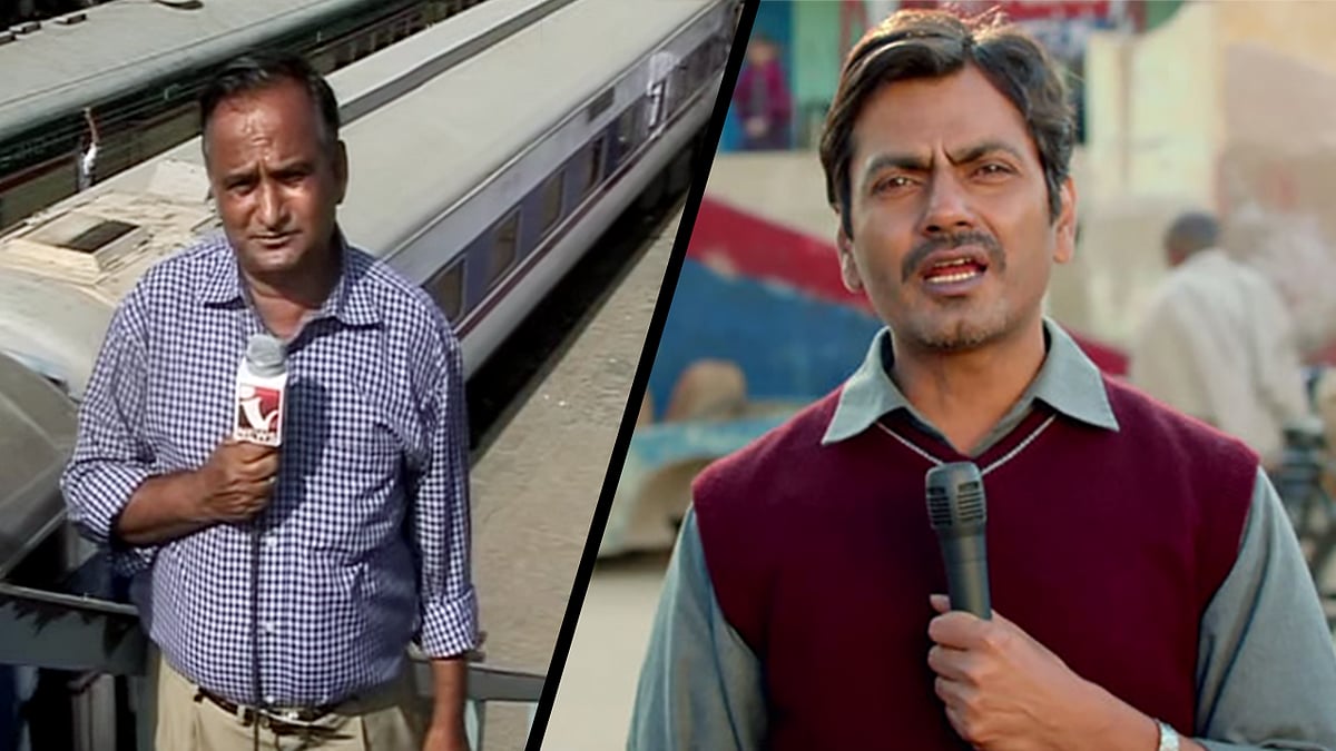 (L) The Pakistani Journalist Chand Nawab and (R) Nawazuddin Siddiqui who played the character ‘Chand Nawab’ in ‘Bajrangi Bhaijaan’. (Courtesy: <a href="https://www.youtube.com/watch?v=LLs91teQXhA">YouTube Screengrab</a>)