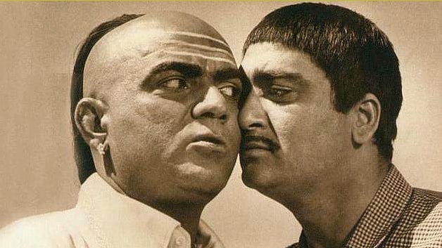 Mehmood with Sunil Dutt in <i>Padosan.</i>