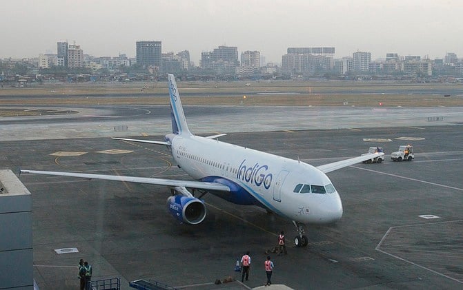 An IndiGo Airlines aircraft arrives at a gate of the domestic airport in Mumbai on 22 February 2012. Image used for representational purposes only.