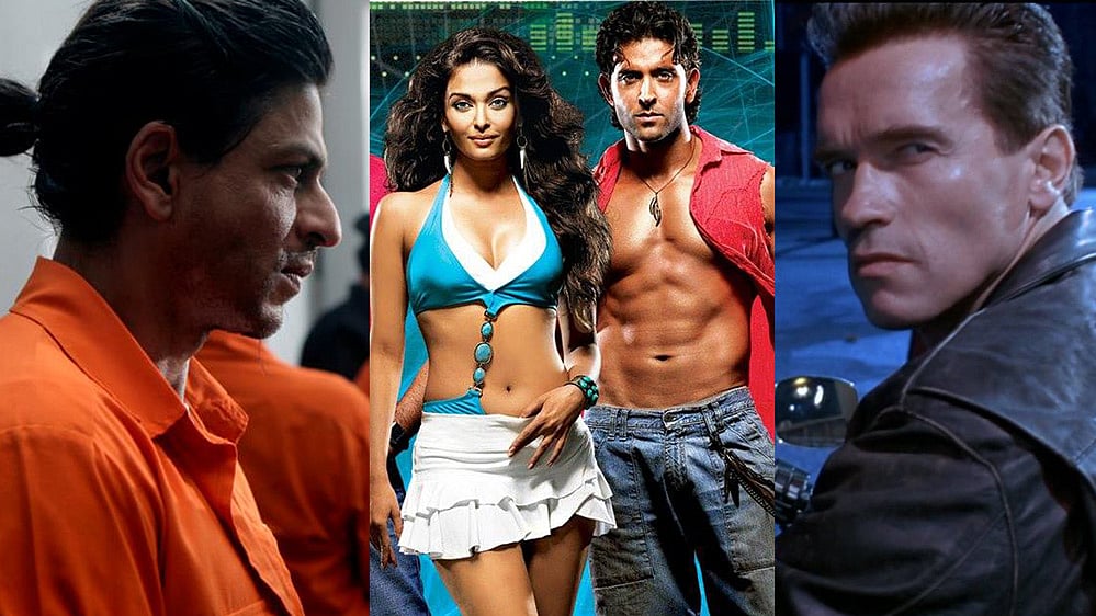 (From L-R) Shah Rukh Khan in <i>Don 2</i>, Hrithik Roshan and Aishwarya Rai in <i>Dhoom 2</i>, Arnold Schwarzenegger in <i>Terminator 2</i>.