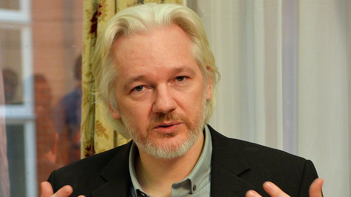 WikiLeaks founder Julian Assange at the Ecuadorian embassy in central London, Britain, in this file photo. 