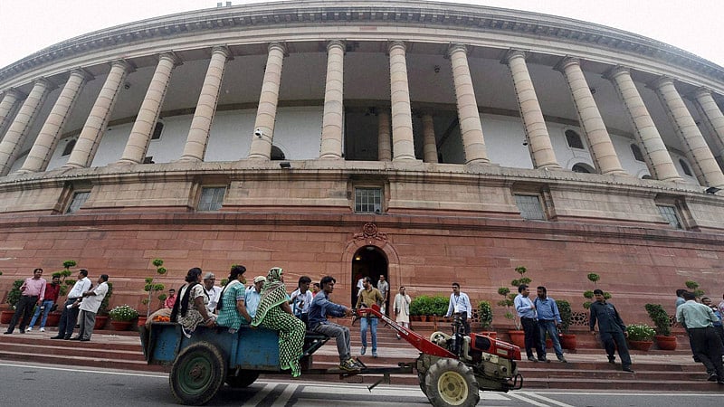 Outside&nbsp;Parliament building on August 11, 2015. (Photo: PTI)