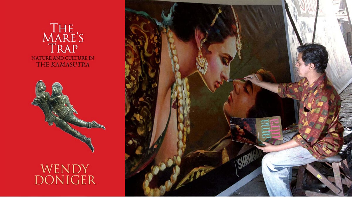 The Mare’s Trap by Wendy Doniger (Left). A painter works on a poster for the controversial film <i>Kama Sutra</i> before it is put up at a local theatre in Mumbai (Photo: Reuters)