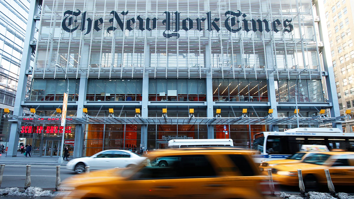 The New York Times headquarters. (Photo: Reuters)