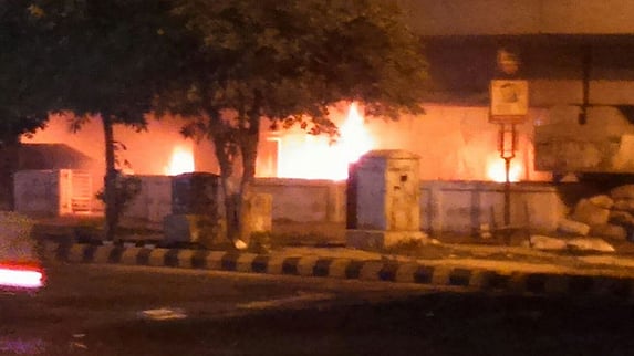 Several vehicles were torched in Ahmedabad (Photo: Vishal Dave)