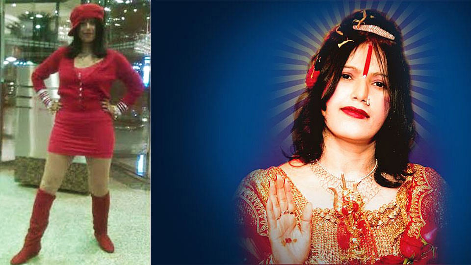 Self Styled Godwoman Radhe Maa has posters and hoardings all over Mumbai. She has been accused of fraud and vulgarity. (Photo: facebook.com/ShriRadheMaa)