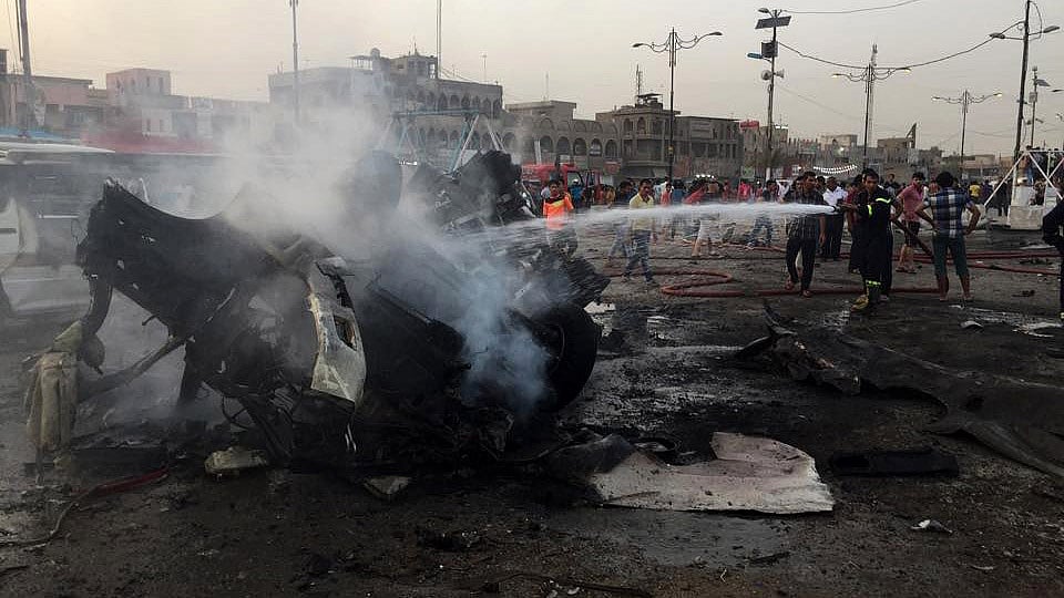 A car bomb explosion in Sadr city of Baghdad on August 5, 2015. (Photo: AP)