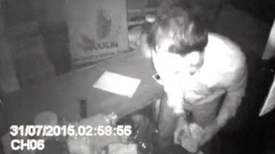 A still of a thief from the CCTV footage. (Photo Courtesy: ANI Screengrab)