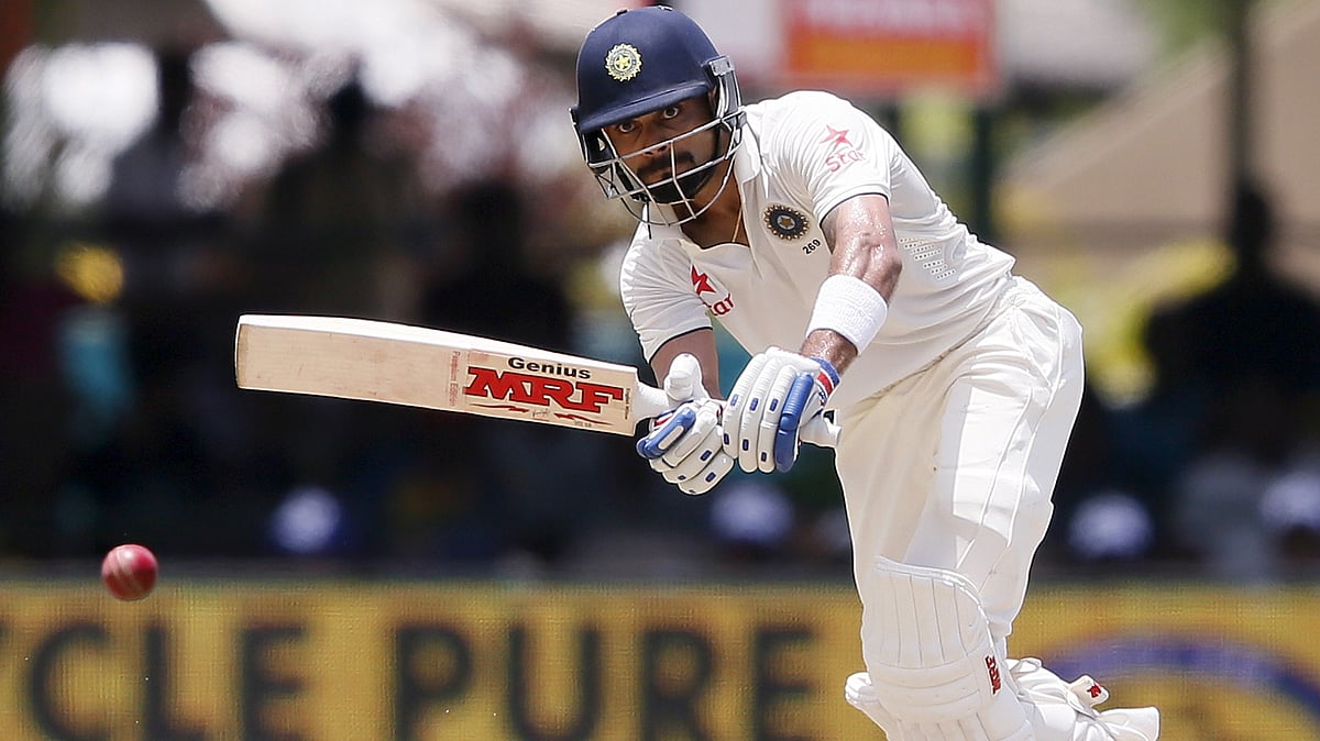 Virat Kohli plays a shot during the second Test against Sri Lanka at Colombo. (Photo: Reuters)