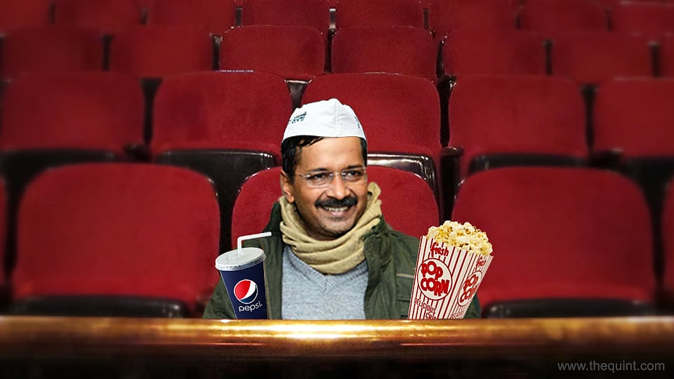 Meet the movie buff Arvind Kejriwal. (Photo: The image has been altered by <i>The Quint</i>)