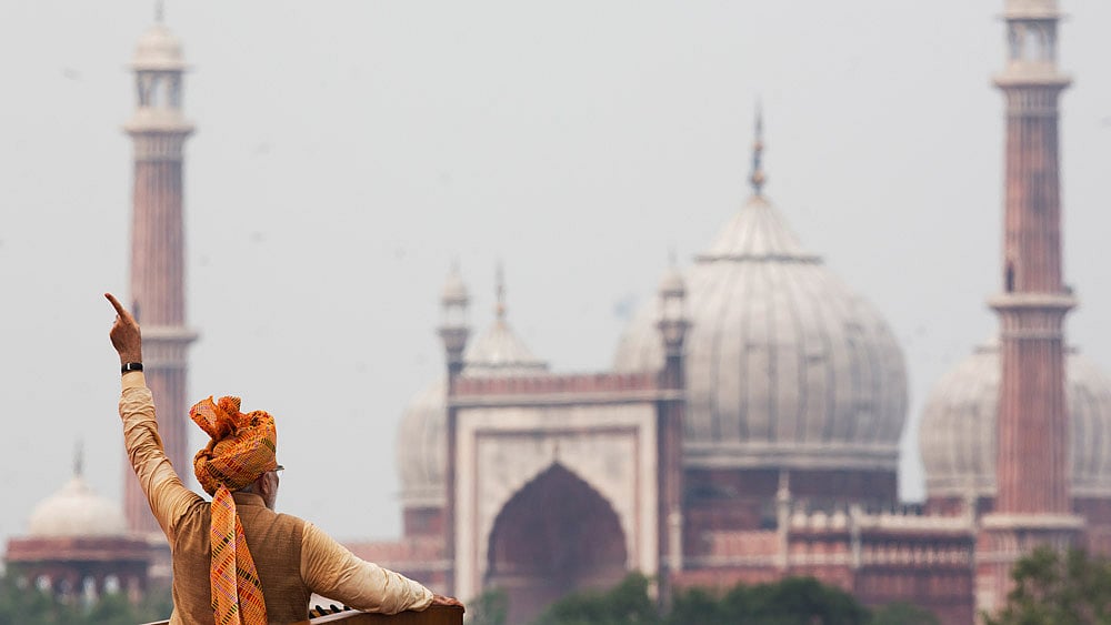 PM Narendra Modi addresses the nation on the occasion on Independence Day. (Photo: AP)