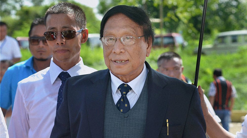Thuingaleng Muivah, General Secretary of the National Socialist Council of Nagaland –Isak Muivah (NSCN-IM) upon his arrival in Dimapur, Nagaland, August 12, 2015. (Photo: PTI)