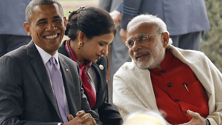 

US President Barack Obama laughs with Prime Minister Narendra Modi at the Rashtrapati Bhavan presidential palace in New Delhi, January, 2015. (Photo: Reuters)
