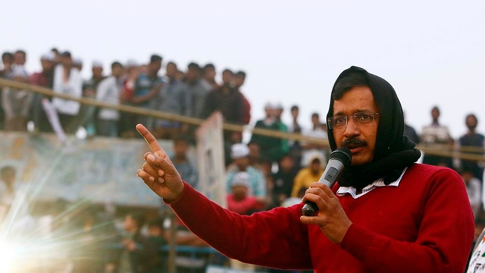 File photo of Delhi CM Arvind Kejriwal addressing a rally. (Photo: Reuters)