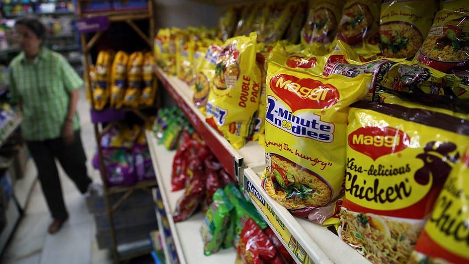 Maggi on store shelves before the ban (Photo: AP)