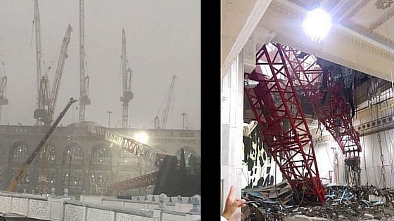 Crane collapse at Grand Mosque in Mecca (Photo: <a href="https://twitter.com/jaff_83">Source</a>)