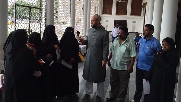 The firebrand AIMIM chief Asaduddin Owaisi can turn out to be BJP’s wildcard if he is able to split the traditional Muslim vote bank before the Bihar assembly polls. (Photo courtesy: @asadowaisi)