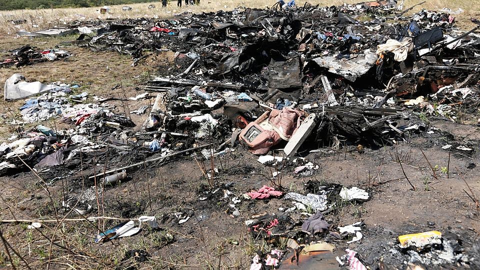 Crash site of the MH17 Malaysian Airlines flight. 