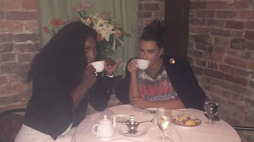 Kim Kardashian West catches up with Serena Williams for some tea (Photo: Instagram/<a href="https://instagram.com/kimkardashian/">kimkardashian</a>)