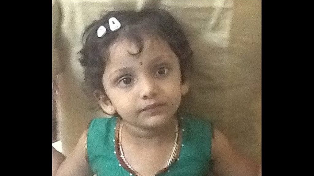 The six-year-old who fell into an overflowing open drain in Vizag. (Photo Courtesy: The News Minute)