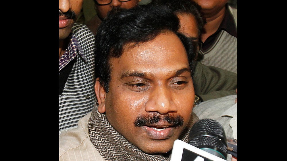 File photo of ex-telecom minister A Raja. 