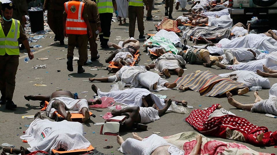Victims of the stampede in Mina, Saudi Arabia during the annual Hajj on Thursday, September 24. (Photo: AP)