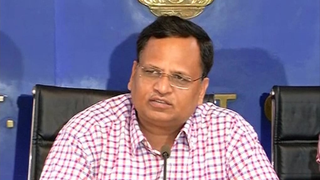 Delhi Health Minister Satyendra Jain. (Photo: ANI screengrab)