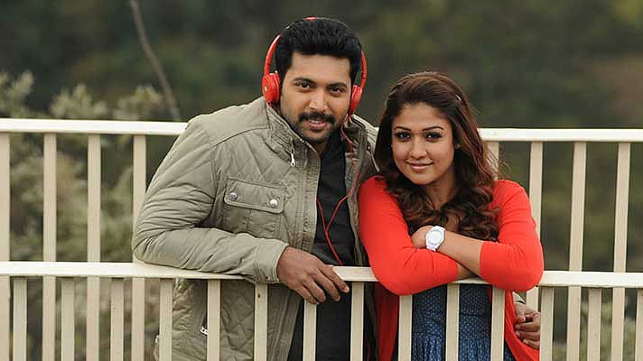 Jayam Ravi and Nayanthara in <i>Thani Oruvan</i>