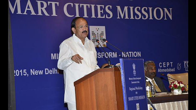 Union Minister M Venkaiah Naidu addressing a function.