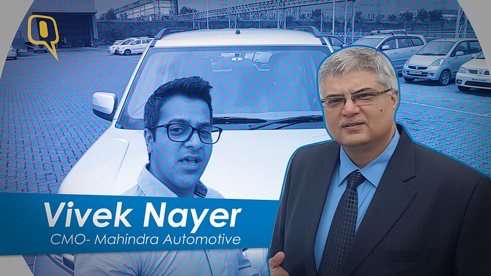 Vivek Nayer, CMO, Mahindra Automotive. (Photo: The Quint)