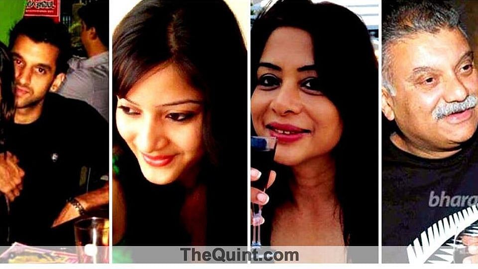  Rahul Mukerjea, Sheena Bora, Indrani Mukerjea and Peter Mukerjea (left to right) (Photo: The Quint) 