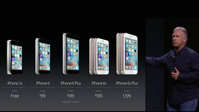 Phil Schiller, Apple’s senior VP of worldwide marketing, talks about the revised prices of the iPhone line-up. (Photo: AP)