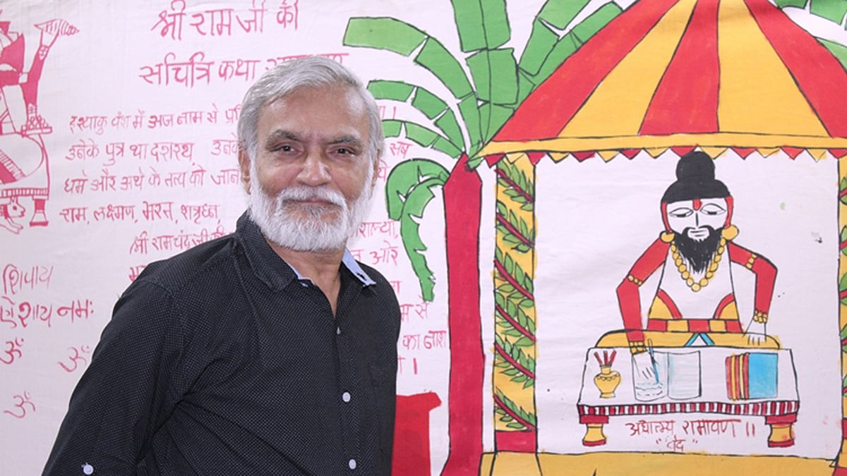Bhanu Dudhat’s painting has 88 panels. (Photo Courtesy: The News Minute)