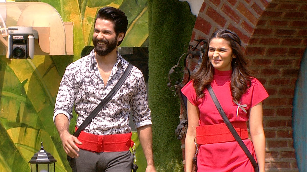 Happiness personified: Shahid and Alia make their way into the Bigg Boss house on day 6 of season 9