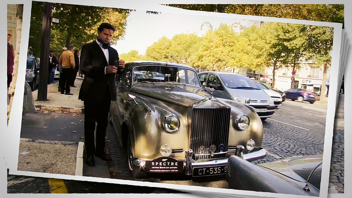 Paris’ most iconic boulevard saw a series of cars which appeared in James Bond movies, parading on the streets. (Photo: AP)