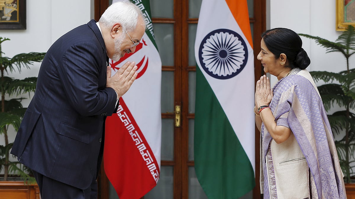 External Affairs Minister Sushma Swarja with Foreign Minister of Republic of Iran, Javad Zarif on August 14, 2015 in New Delhi. This image is for representational purposes. (Photo: Reuters)