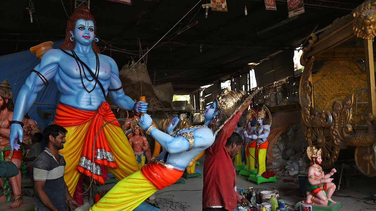 <div class="paragraphs"><p>Indian workers prepare idols of Hindu god Rama ahead of Ram Navami festival in Hyderabad. </p></div>