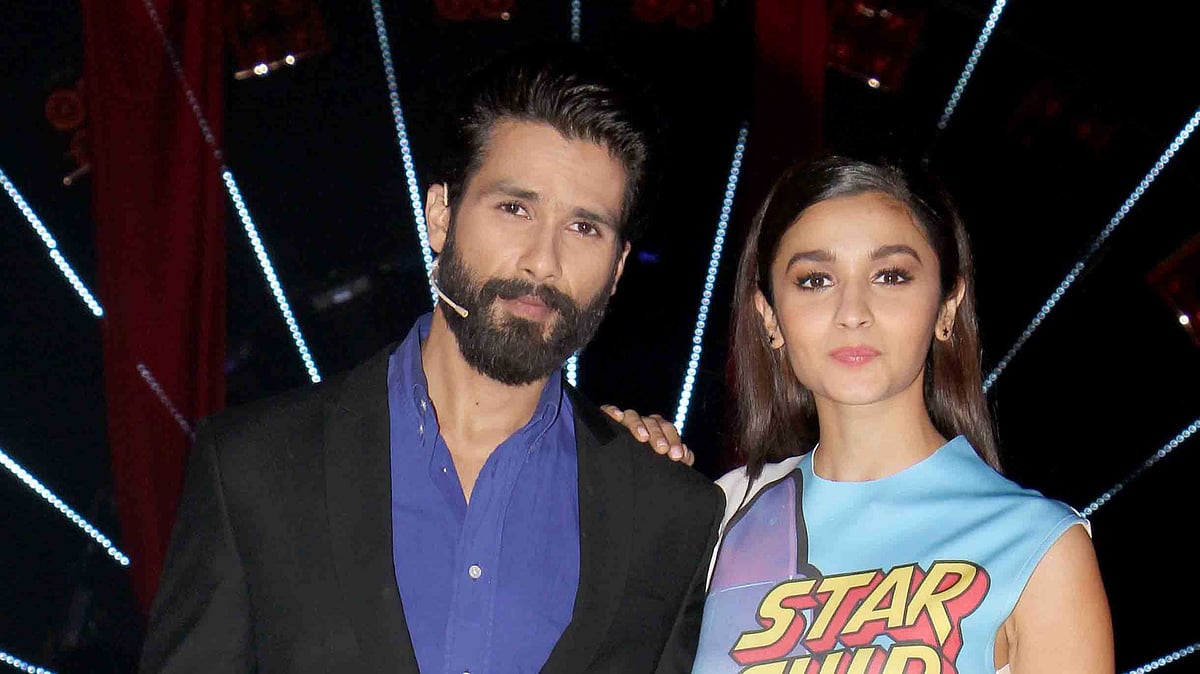 Shahid and Alia on the sets of Shanndar