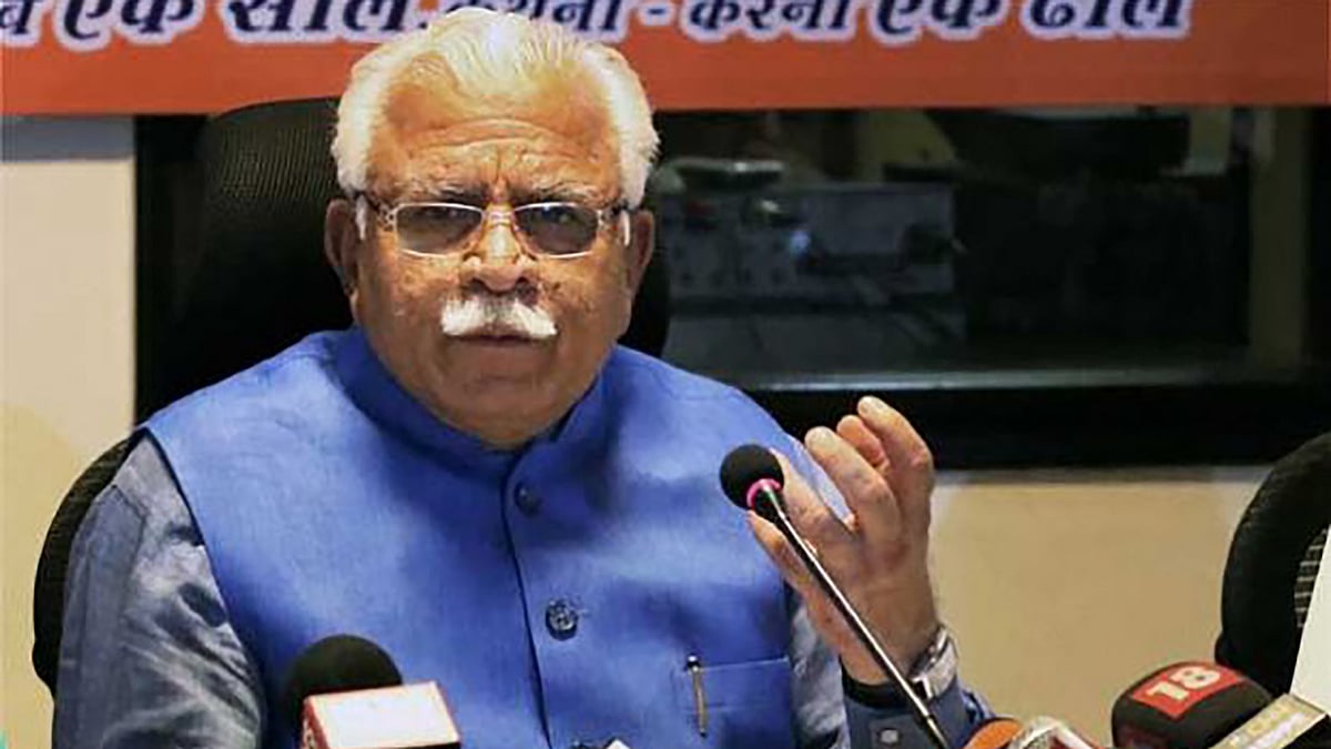 Haryana CM Manohar Lal Khattar.