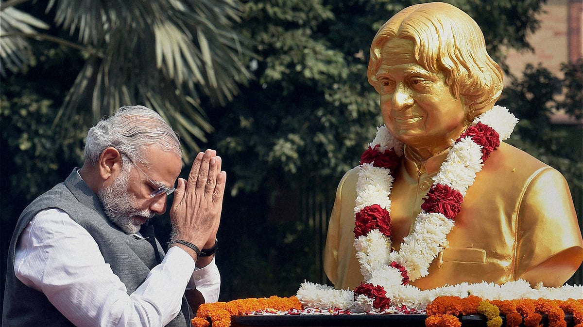 File picture: Prime Minister Narendra Modi paid tribute to Late Dr APJ Abdul Kalam on his 84th birth anniversary.