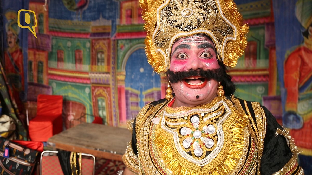 Manoj Sharma has been playing Ravana for the last 17 years. 