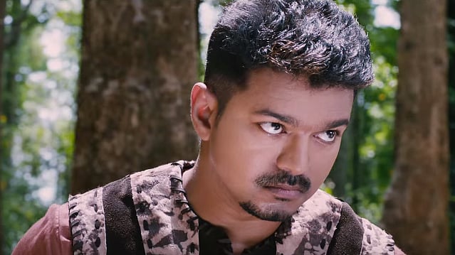 Vijay in a scene from <i>Puli</i>