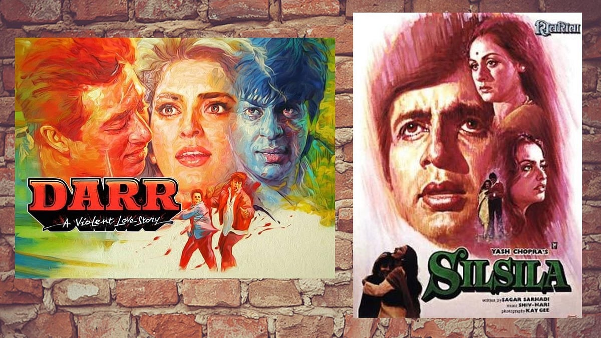 Poster of <i>Darr </i>and <i>Silsila </i>produced by Yash Raj Films