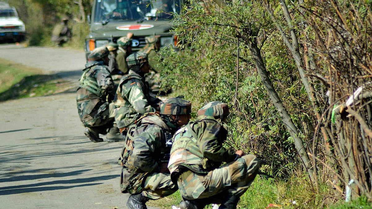 The Thursday encounter where Abu Qasim was killed on Thursday. (Photo: PTI)